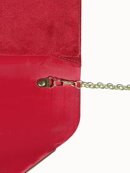 Women's Suede-Effect Envelope Clutch Bag