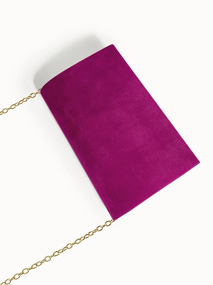 Women's Suede-Effect Envelope Clutch Bag