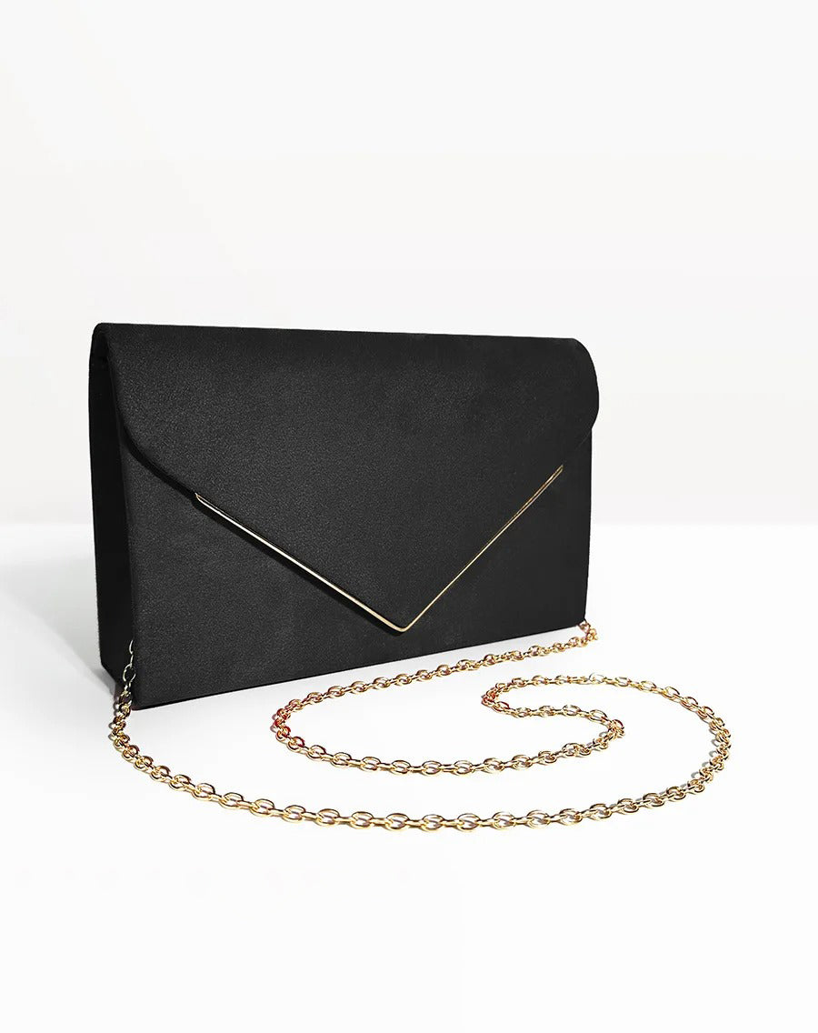 Women's Suede-Effect Envelope Clutch Bag