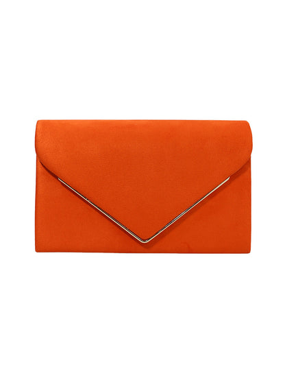Women's Suede-Effect Envelope Clutch Bag