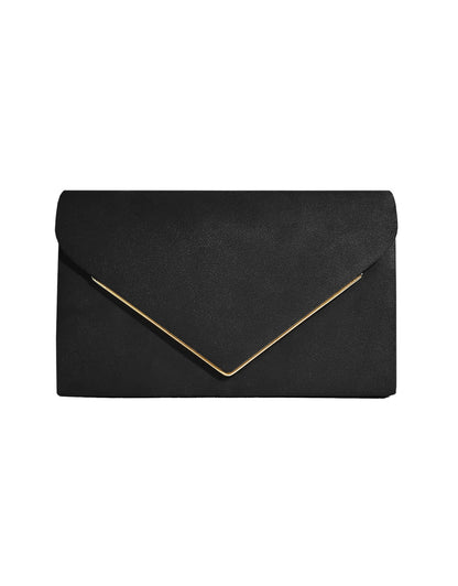 Women's Suede-Effect Envelope Clutch Bag