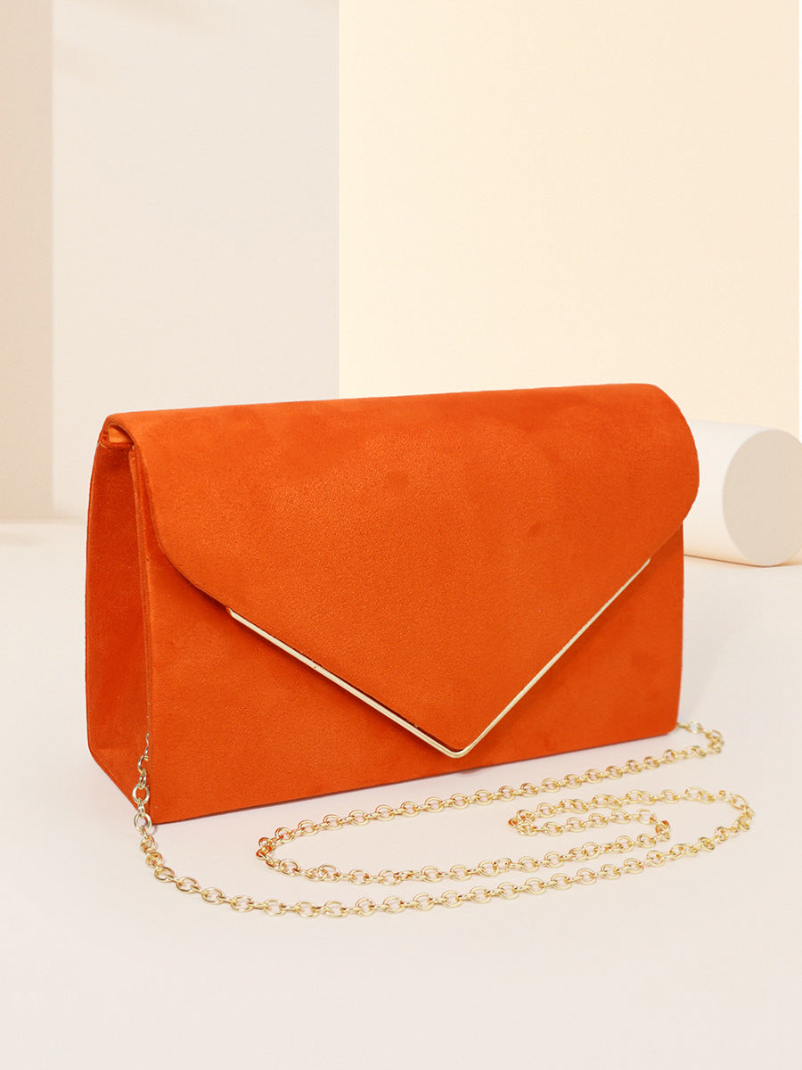 Women's Suede-Effect Envelope Clutch Bag