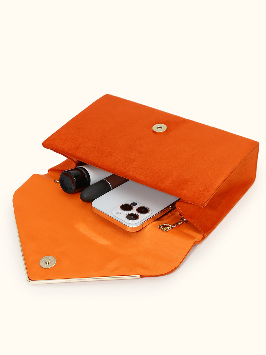 Women's Suede-Effect Envelope Clutch Bag