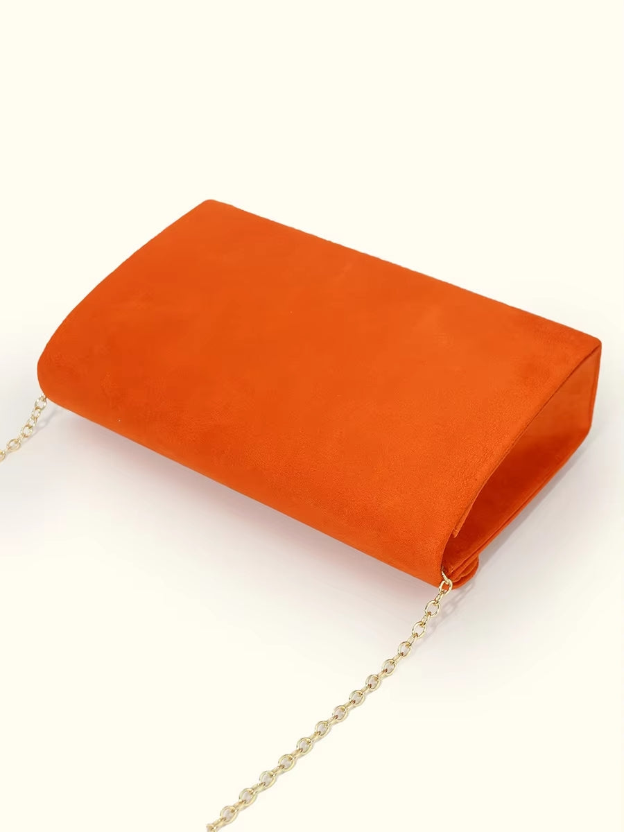 Women's Suede-Effect Envelope Clutch Bag