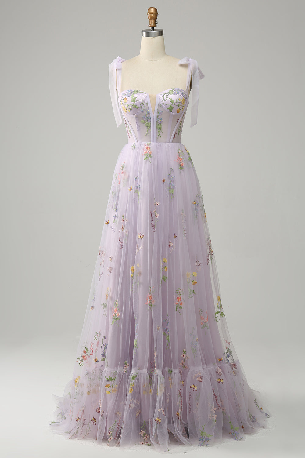 Women's Tulle A Line Maxi Evening Dress