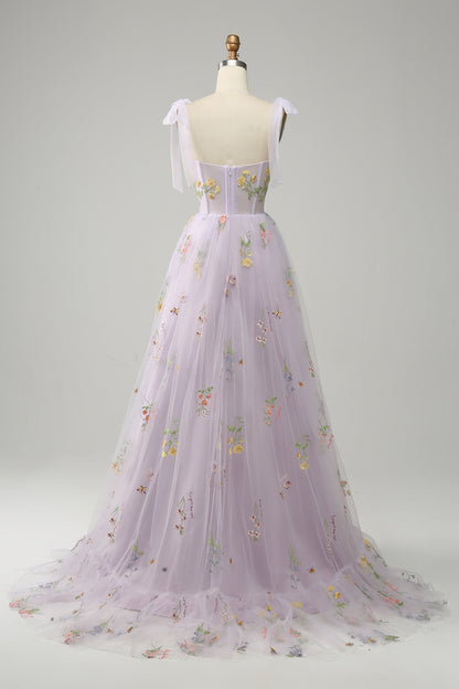 Women's Tulle A Line Maxi Evening Dress