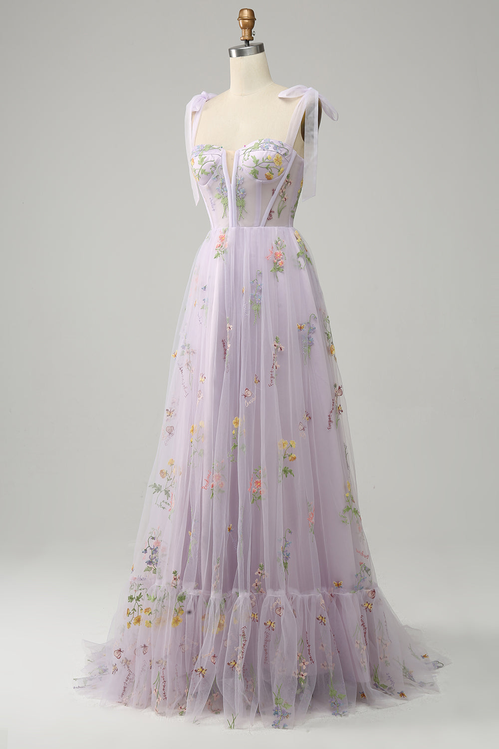 Women's Tulle A Line Maxi Evening Dress