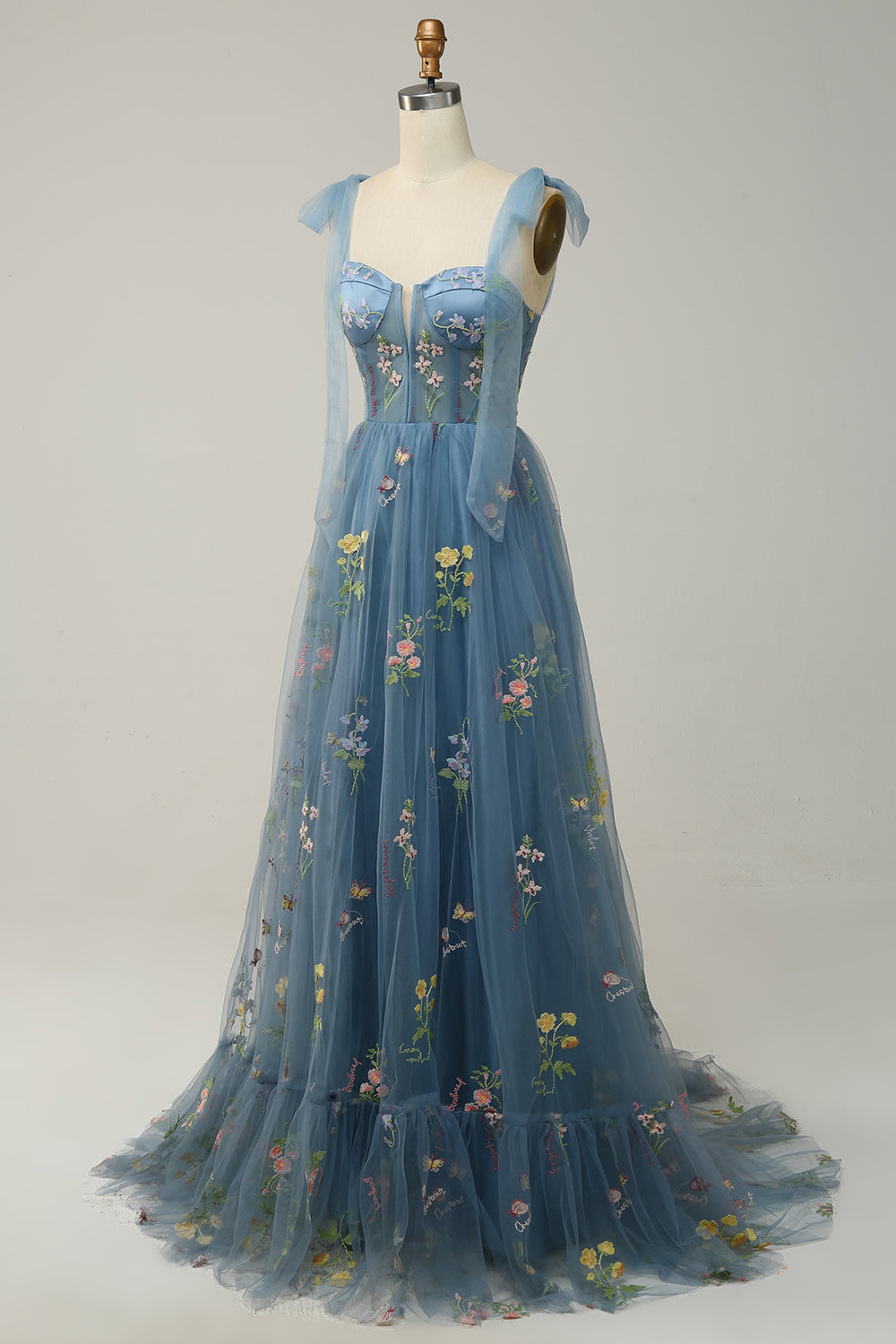 Women's Tulle A Line Maxi Evening Dress