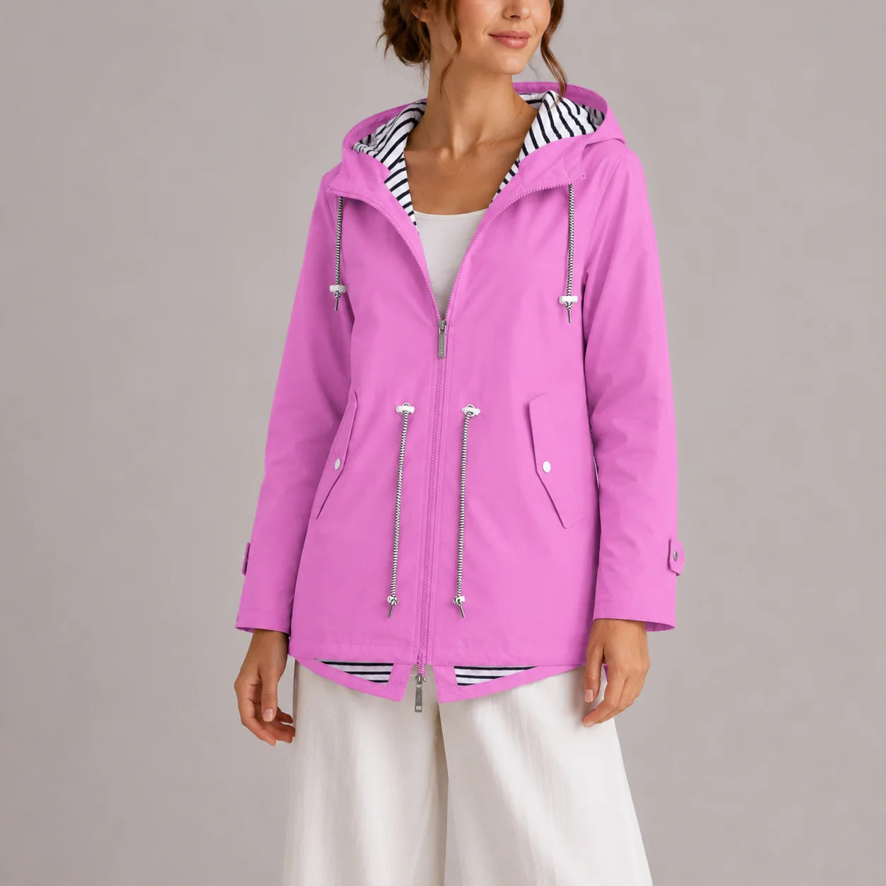 Women's Waterproof Hooded Rain Jacket