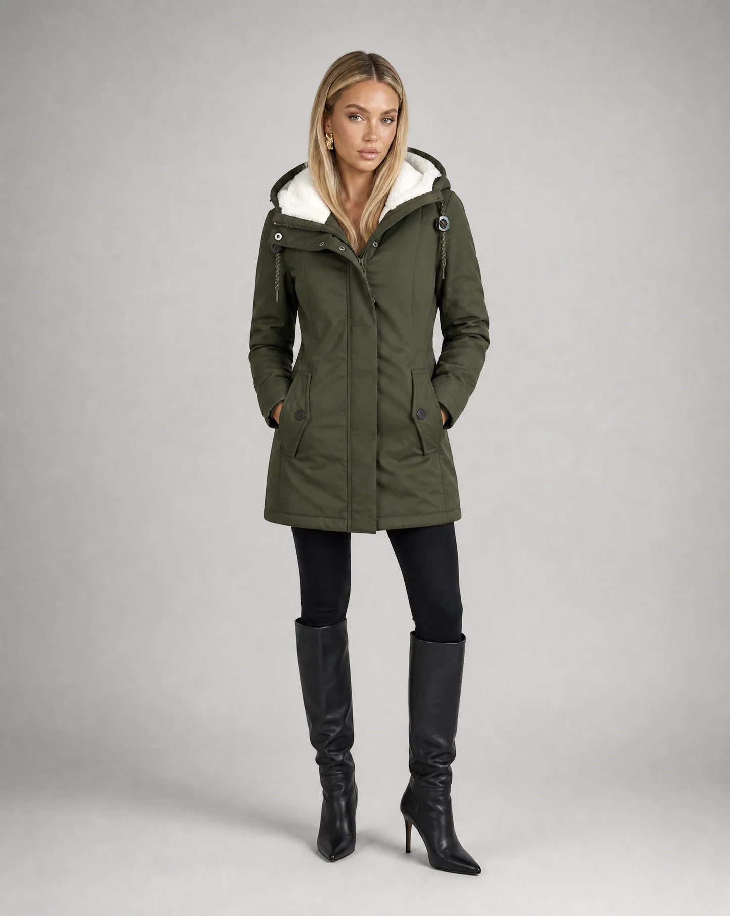 Women's Waterproof Hooded Winter Parka Jacket