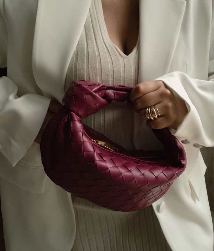 Women's Woven Knot Handle Mini Bag