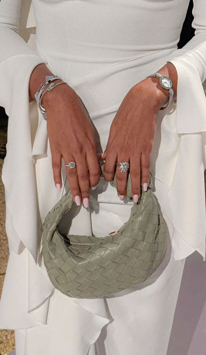 Women's Woven Knot Handle Mini Bag