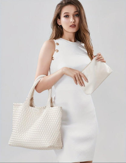 Women's Woven Large Tote Bag